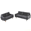 Kent - 2 Piece Sofa & Loveseat Set For Living Room - Gray