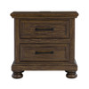2 Drawer Nightstand With USB Charging Station