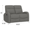Manual Reclining Loveseat With Dual Seating Support For Living Room