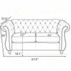 Chesterfield Button Tufted Loveseat With Rolled Arms