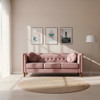 Chesterfield Sofa With Square Arms For Living Room