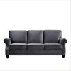 3 Seater Sofa With Nailhead Trim And Turned Legs For Living Room