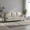 3 Seater Sofa With Nailhead Trim And Turned Legs For Living Room