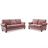 3 Seater Sofa With Nailhead Trim And Turned Legs For Living Room