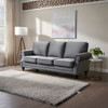 3 Seater Sofa With Nailhead Trim And Turned Legs For Living Room