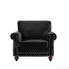 Upholstered Accent Armchair With Turned Legs For Living Room