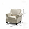 Upholstered Accent Armchair With Turned Legs For Living Room