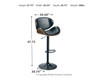 Bellatier - Tall UPH Swivel Barstool - Brown