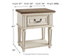 Realyn - One Drawer Night Stand - Chipped White