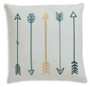 Gyldan - Pillow (Set of 4) - White / Teal / Gold