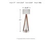 Dallson - Wood Floor Lamp  - Brown