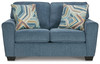Cashton - Loveseat - Blue