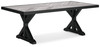 Beachcroft - Rectangular Dining Table With Umbrella Option - Black / Light Gray