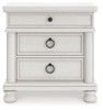 Rowlenstown - Three Drawer Night Stand - Antique White