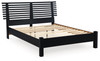 Danziar - Full Slat Panel Bed With Low Footboard - Black