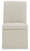Krystanza - 9 Pc. - Dining Room Table, 8 Oatmeal Side Chairs - Weathered Gray