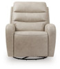 Motion-Max - Swivel Glider Power Recliner - Stonewash