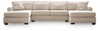 Mandi Point - 3-Piece Double Chaise Sleeper Sectional - Marble