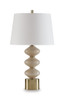 Wardthrone - Poly Table Lamp - Beige / Gold Finish