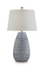 Kaidins - Ceramic Table Lamp - White / Blue