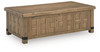 Ridgester - Lift Top Cocktail Table - Light Brown