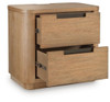 Pamaria - Two Drawer Night Stand - Light Brown