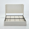 Carmen - Minimalist Upholstered Wingback Bed Frame With High Headboard