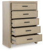Calmoro - Five Drawer Chest - Gray