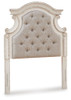 Realyn - Twin UPH Panel Headboard - Chipped White
