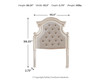 Realyn - Twin UPH Panel Headboard - Chipped White