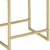 Coleen - Accent Table - White / Brass