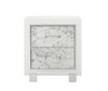 Skye - Marble Nightstand - White