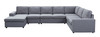 Tifton - 7 Seat Reversible Modular Sectional Sofa Chaise - Light Gray