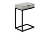 Accent Table, C - Shaped Stylish Modern - Gray