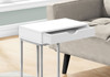 Accent Table, C - Shaped Modern - White