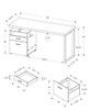 Computer Desk For Home Office, Laptop, Left, Right Set Up, Storage Drawers - Taupe