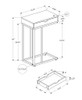 Accent Table, C - Shaped Contemporary & Modern - Black