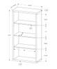 Bookshelf, Bookcase, Etagere, 5 Tier, For Office, Contemporary & Modern - Gray