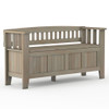 Acadian - Entryway Storage Bench - Distressed Gray