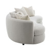 Iniko - Boucle Sofa With Toss Pillows - Beige