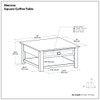 Monroe - Square Coffee Table - Dark Brown