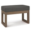 Milltown - Footstool Small Ottoman Bench - Dark Gray
