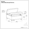 Harrison - Coffee Table Storage Ottoman - Dark Gray