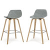 Randolph - Counter / Bar Height Stool Upholstered (Set of 2) - Gray