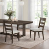 Upholstered Dining Chair With Ladder Back Design (Set of 2)