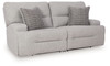 Acklen Place - 2-Piece Power Reclining Sectional Loveseat - Pewter