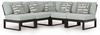 Beachloft - 5-Piece Outdoor Sectional - Black / Gray