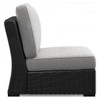 Beachcroft - 5-Piece Outdoor Sectional - Black / Light Gray