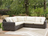 Kimora - 3-Piece Outdoor Sectional - Beige / Dark Brown