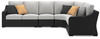 Beachcroft - 4-Piece Outdoor Sectional - Black